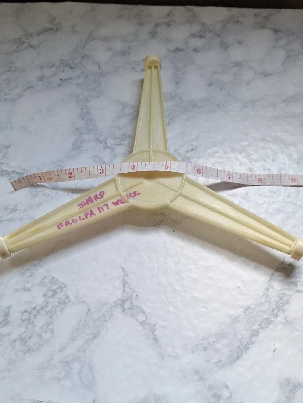 Beige 3-Arm Plastic Stand for Home  Supplies Or A  Sharp Microwave Glass Holder